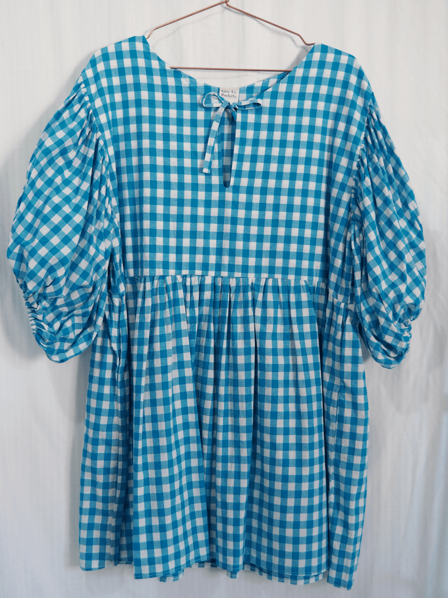 Bubble Dress in Blue Gingham (XXL)