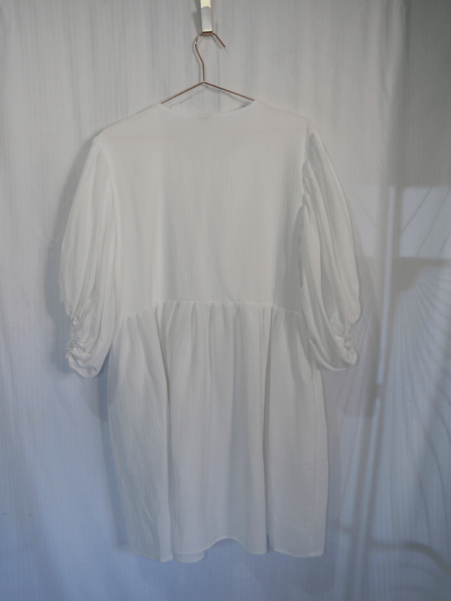 Bubble Dress in White Double Muslin