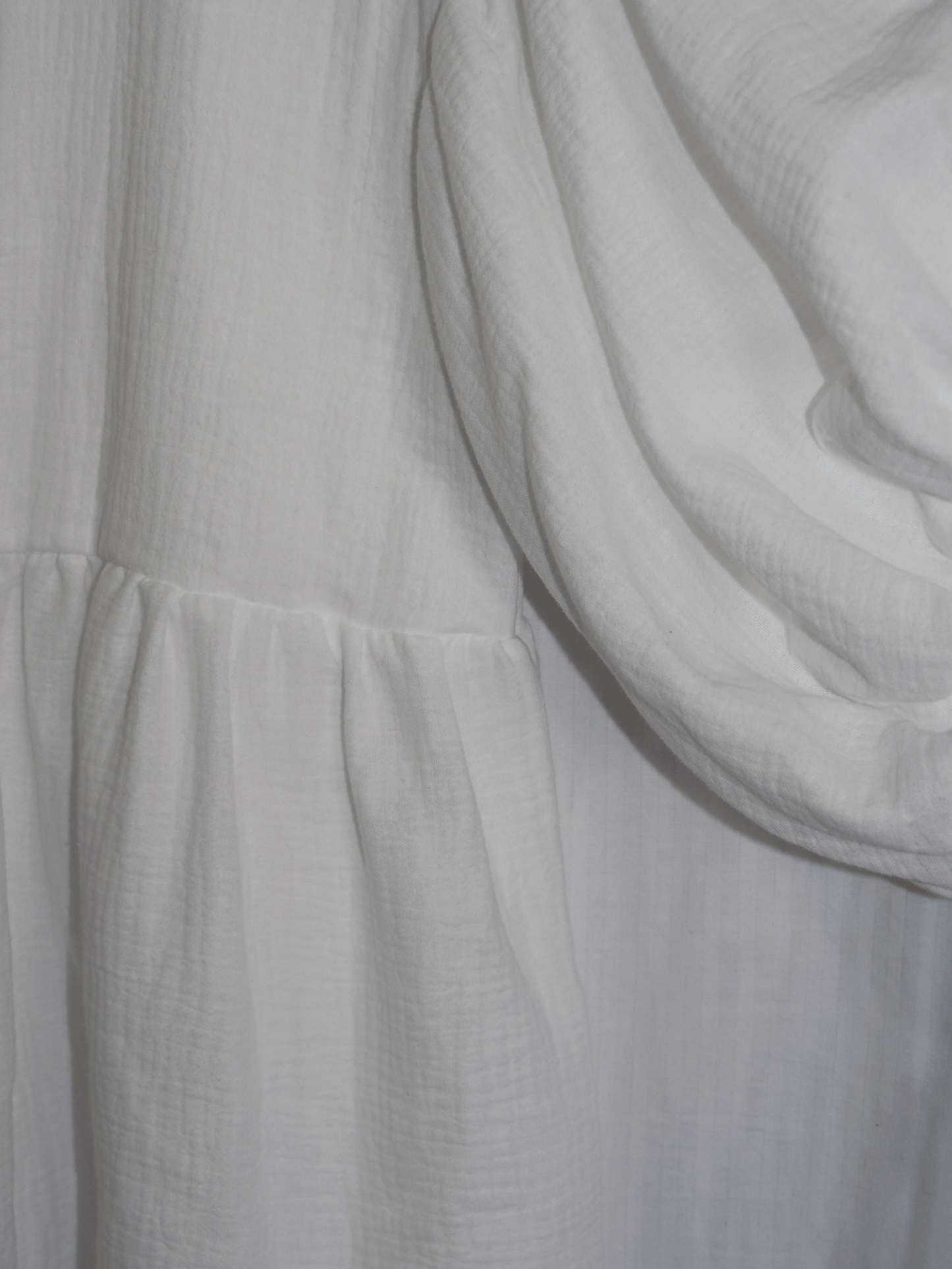 Bubble Dress in White Double Muslin