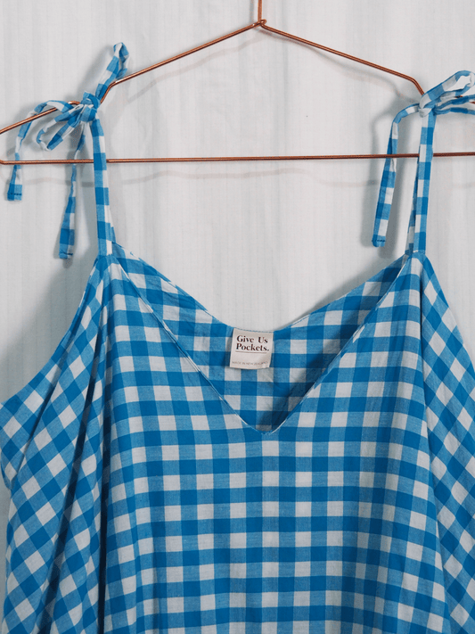 Fawn Dress in Blue Gingham (XXL)