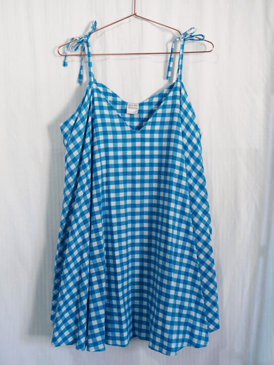 Fawn Dress in Blue Gingham (XXL)