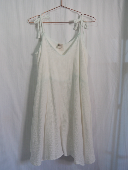 Fawn Dress in White Double Muslin (S)