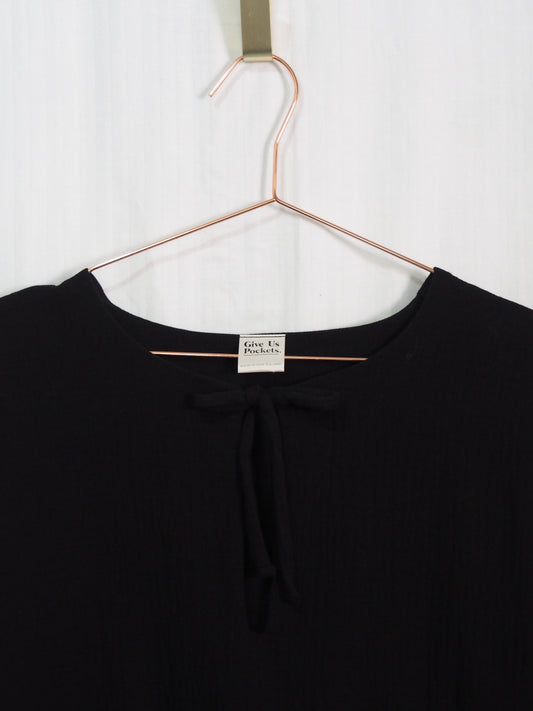 Bubble Dress in Black Double Muslin