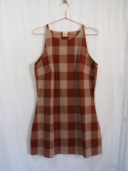 Rove Mini Dress in Berry Gingham