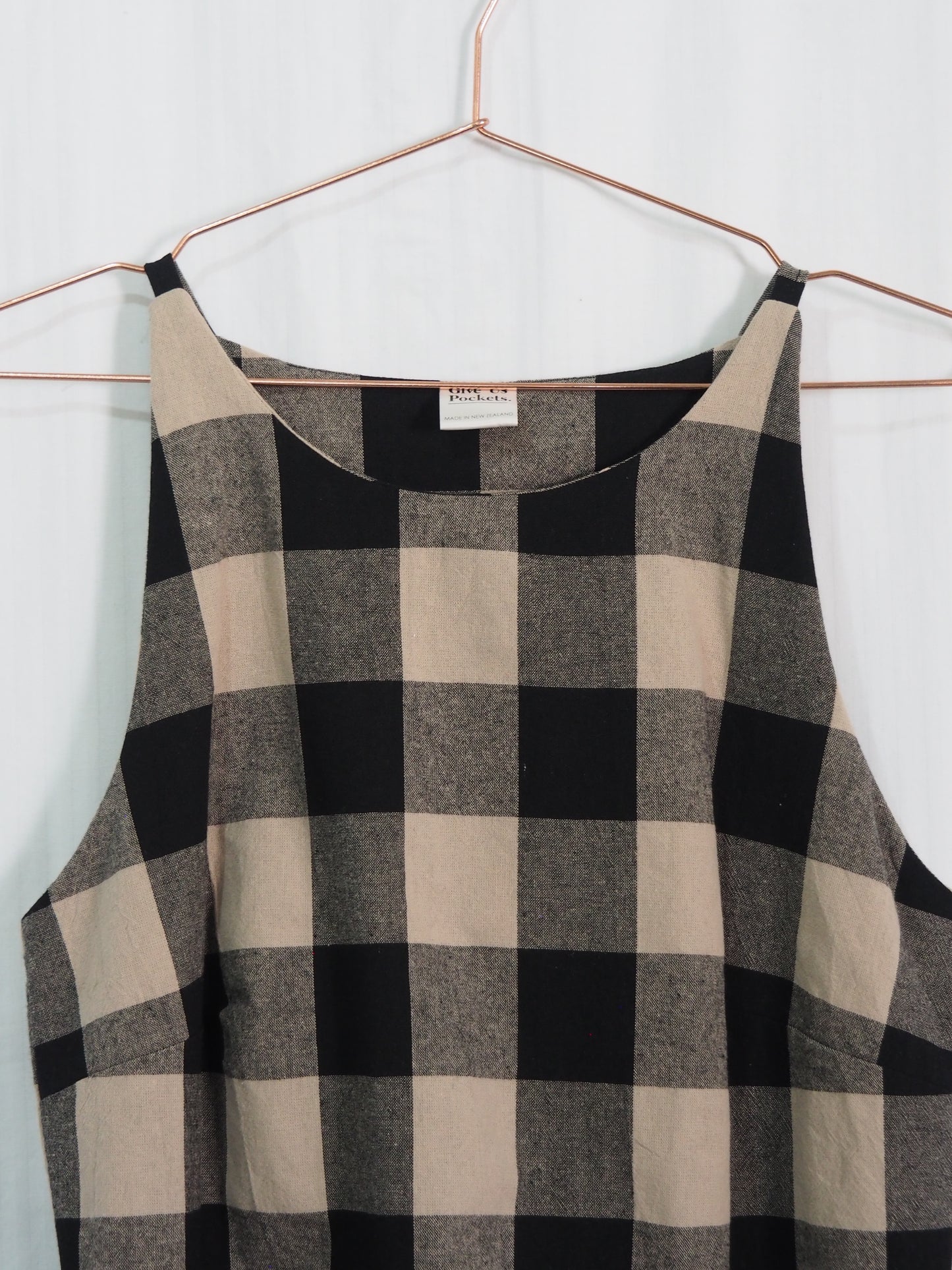 Rove Mini Dress in Black Gingham