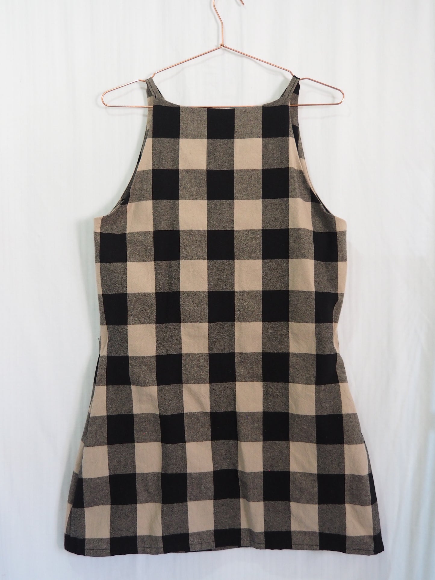 Rove Mini Dress in Black Gingham