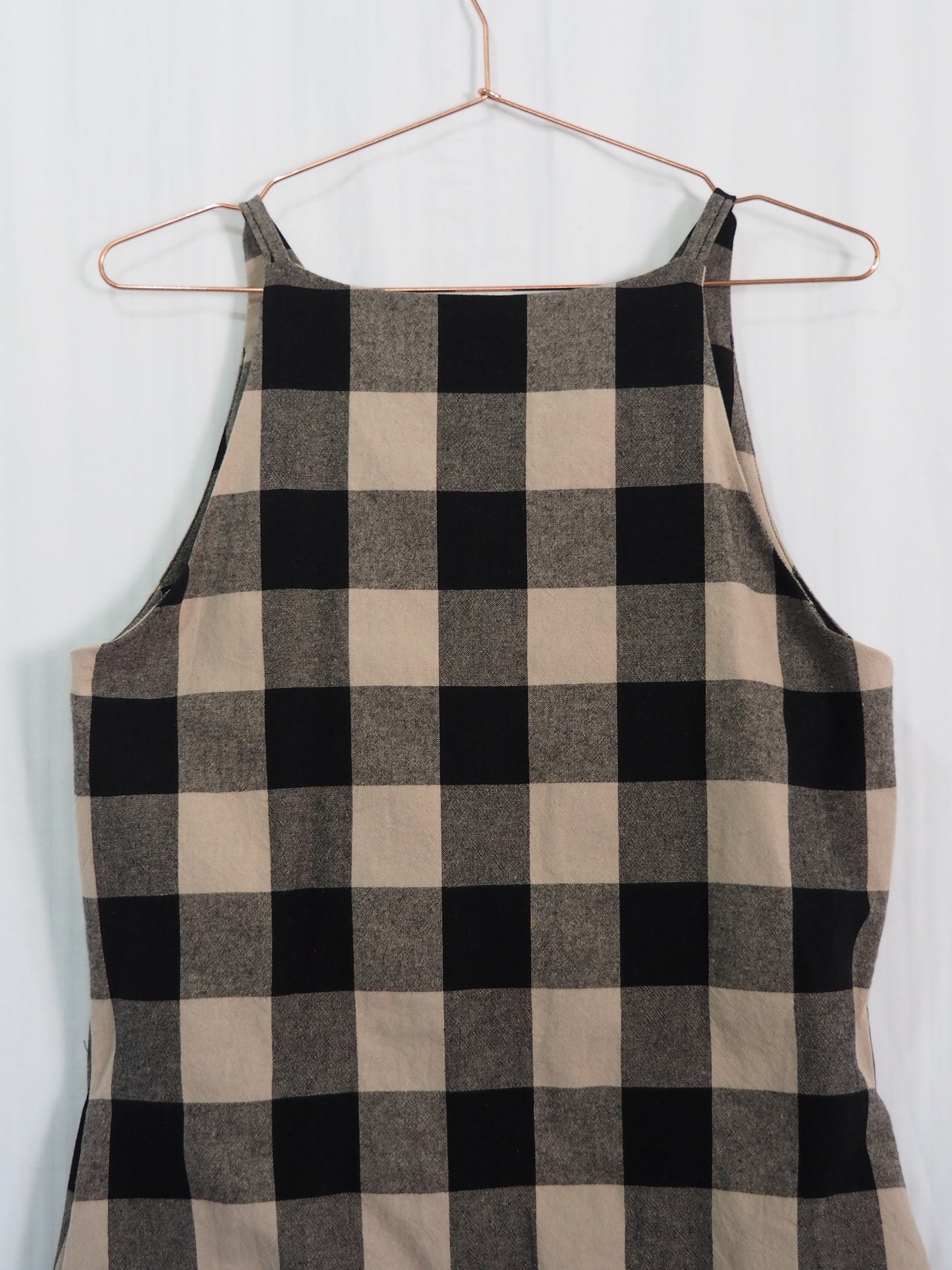 Rove Mini Dress in Black Gingham