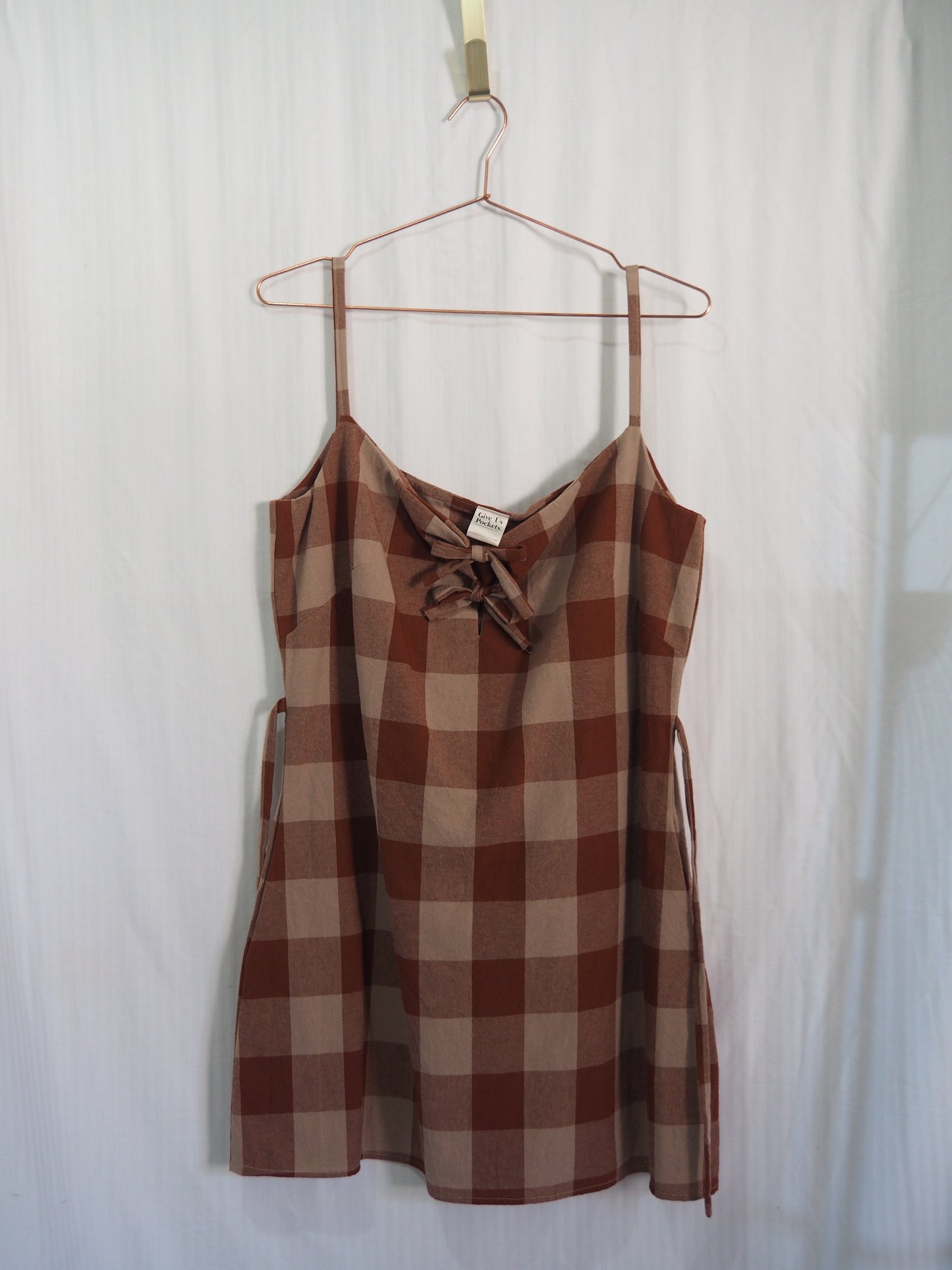 Butterfly Dress in Berry Gingham (XXL)