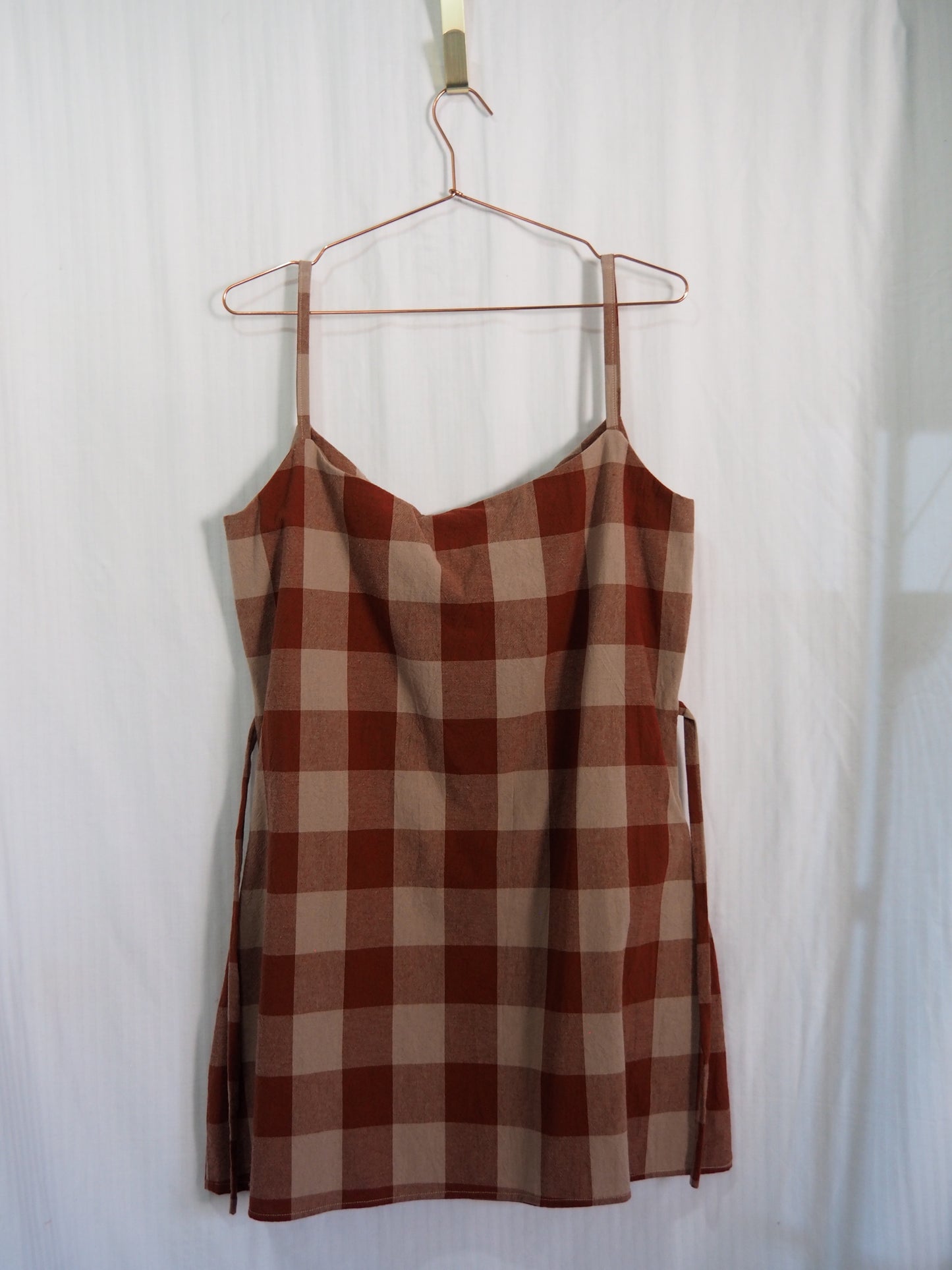 Butterfly Dress in Berry Gingham (XXL)
