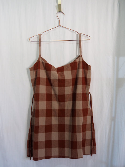 Butterfly Dress in Berry Gingham (XXL)