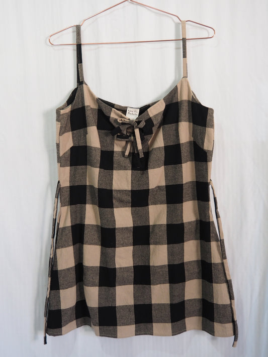 Butterfly Dress in Black Gingham (XS)