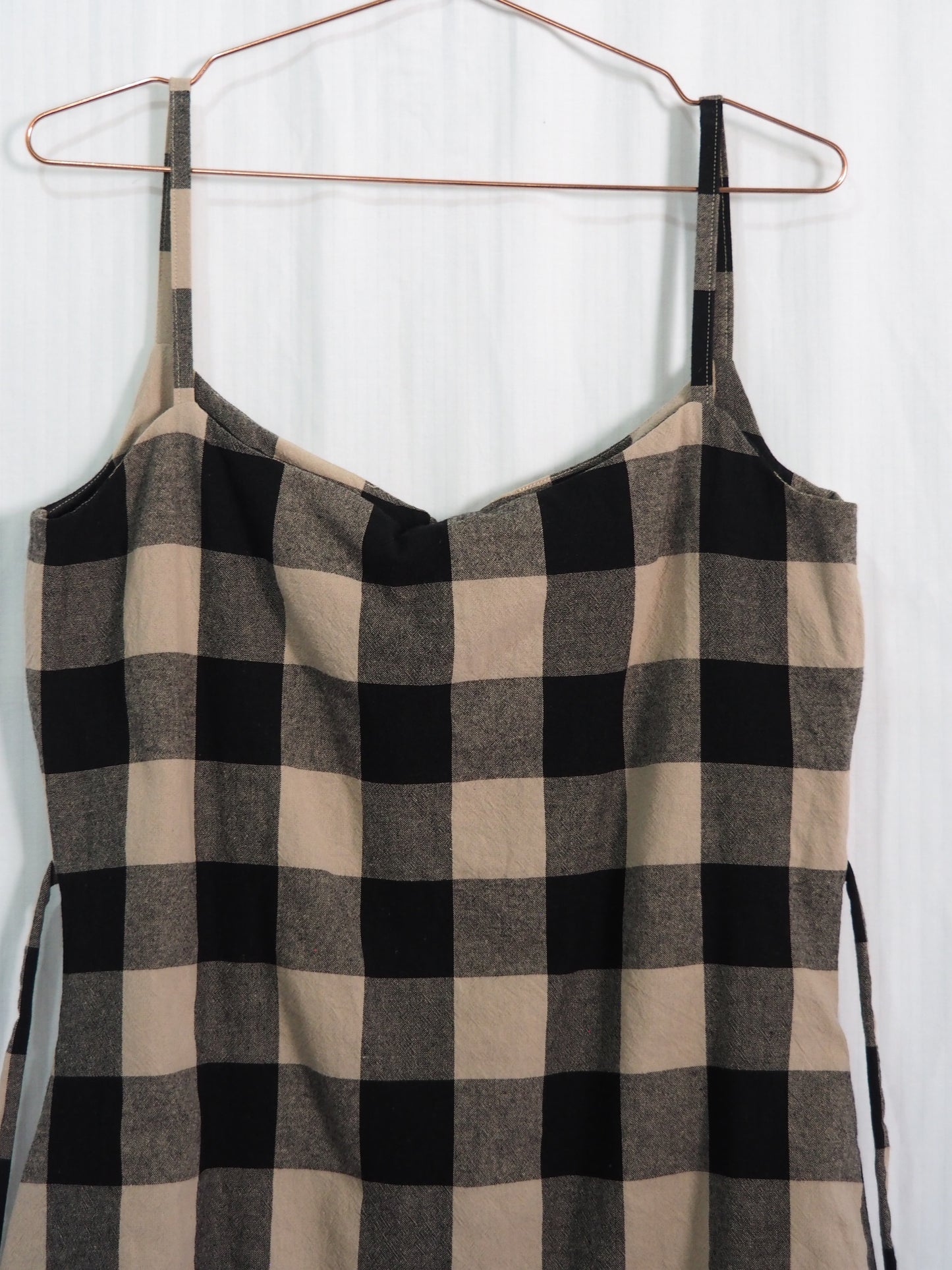 Butterfly Dress in Black Gingham (XS)