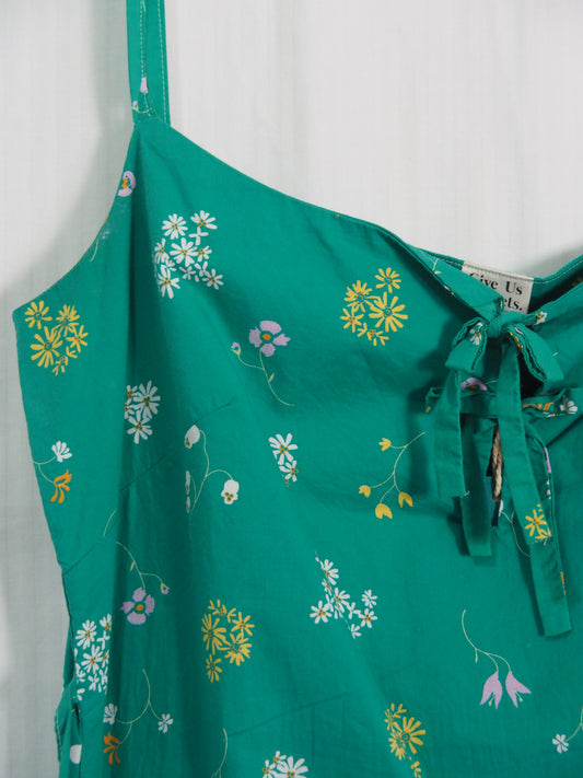 Butterfly Dress in Teal Floral (L)