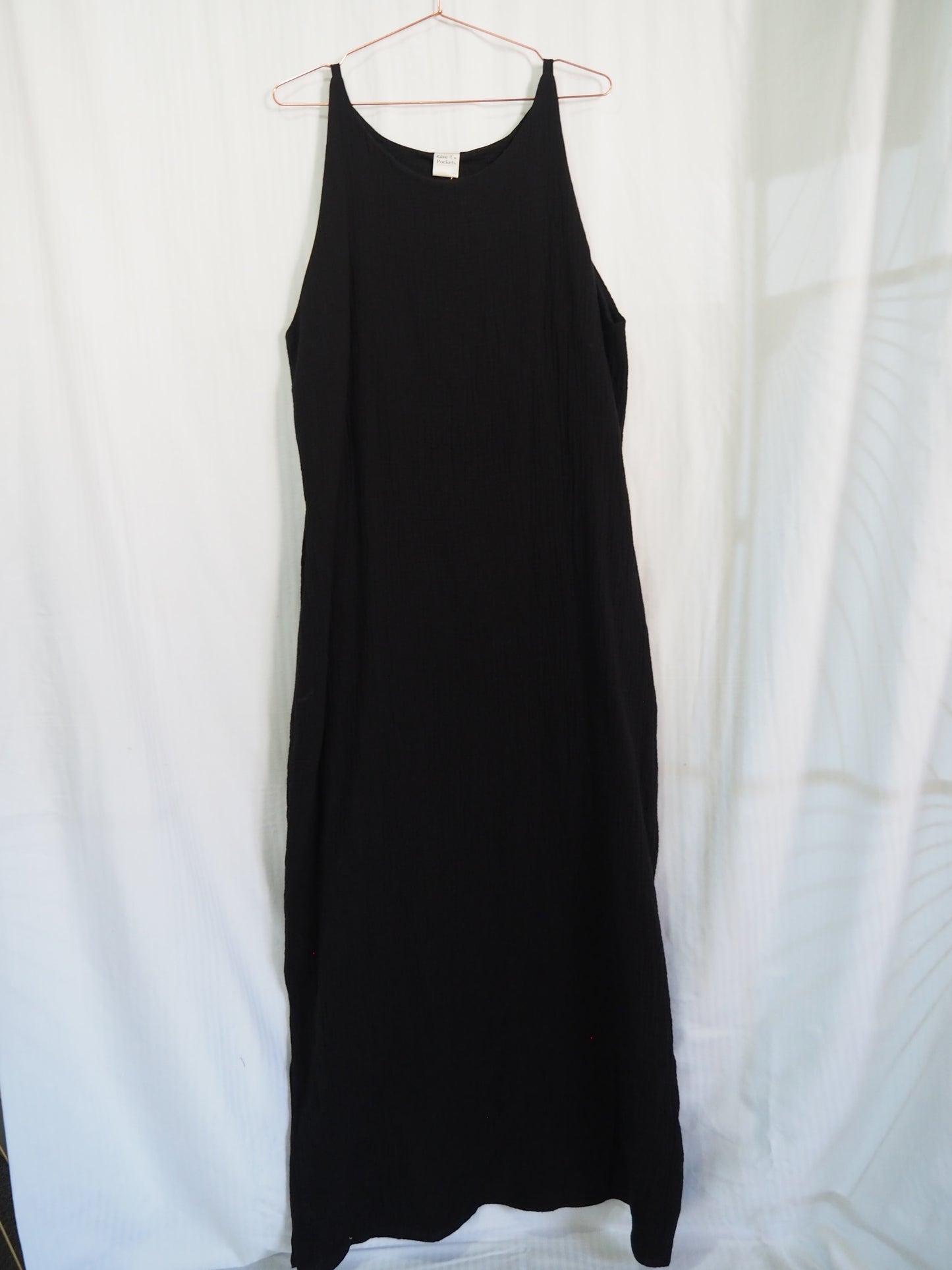 Rove Maxi Dress in Black Double Muslin (XXL)