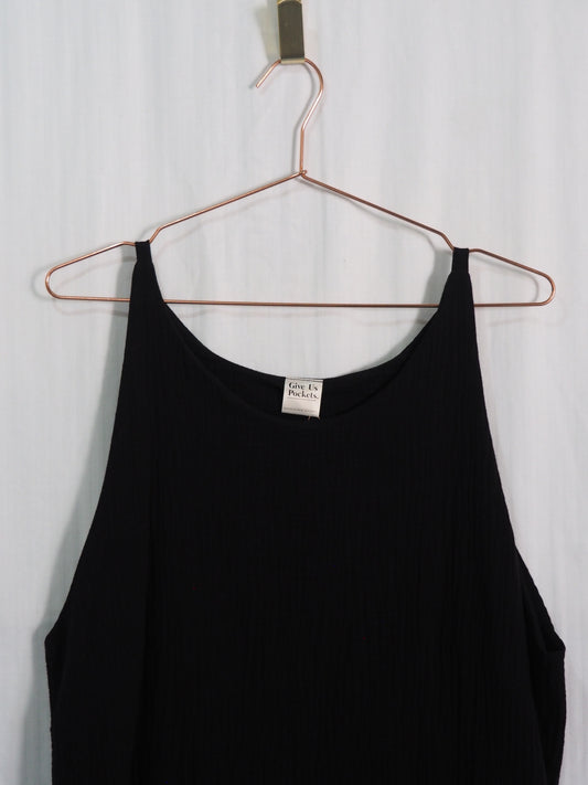 Rove Maxi Dress in Black Double Muslin (XXL)