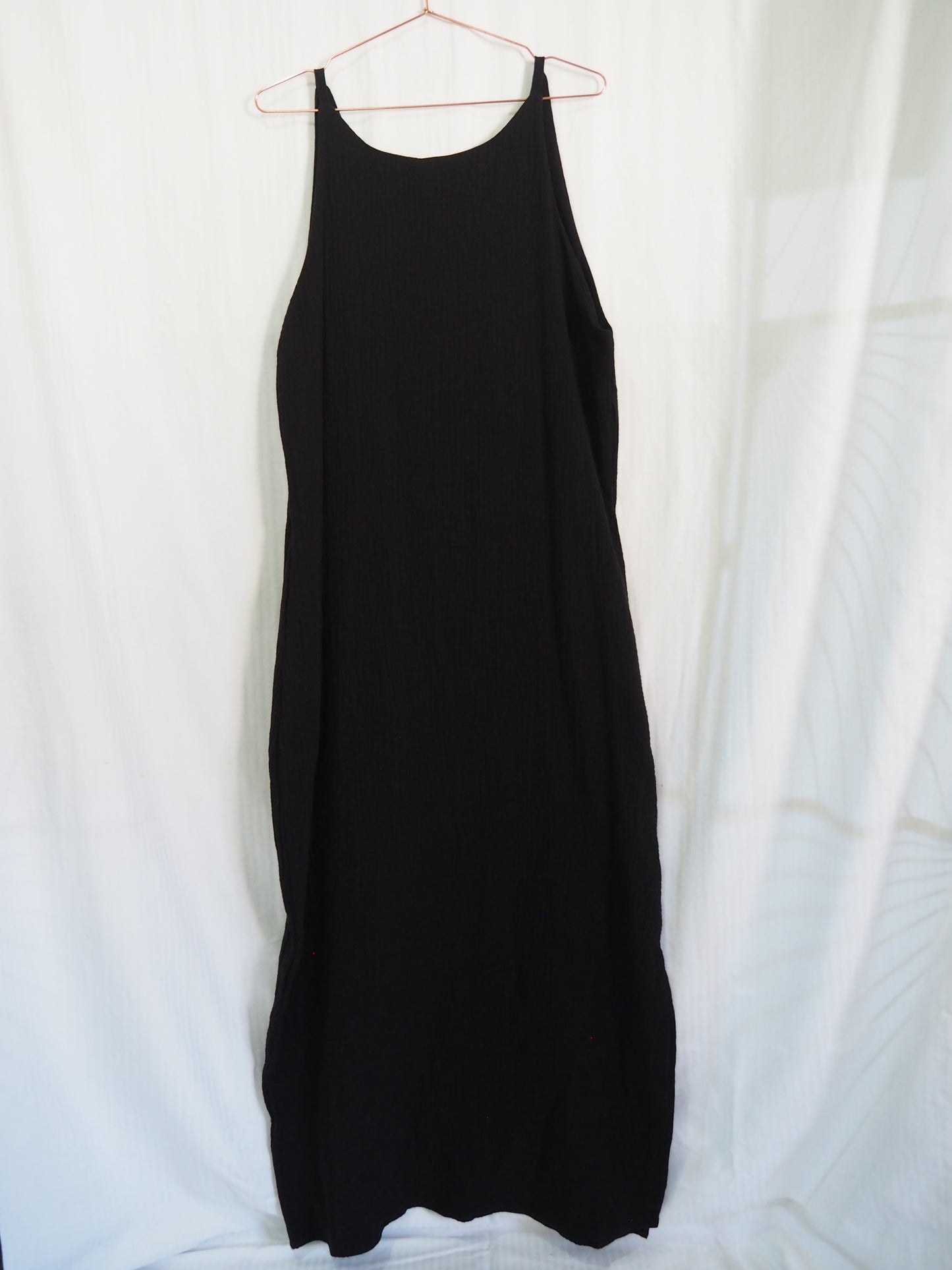 Rove Maxi Dress in Black Double Muslin (XXL)
