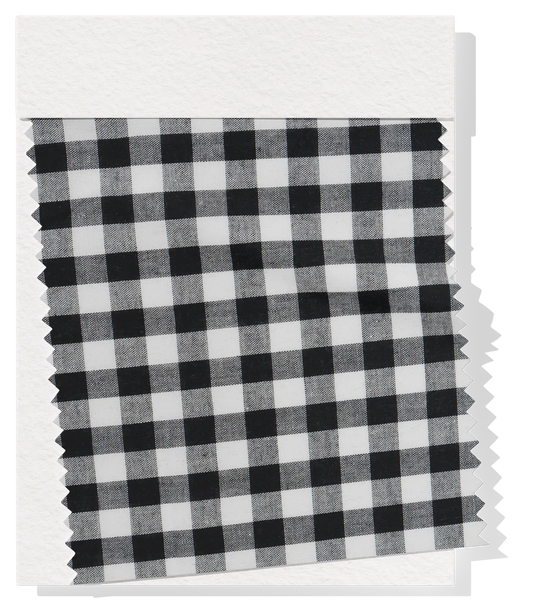 Cotton Gingham Print - Black & White (Medium)